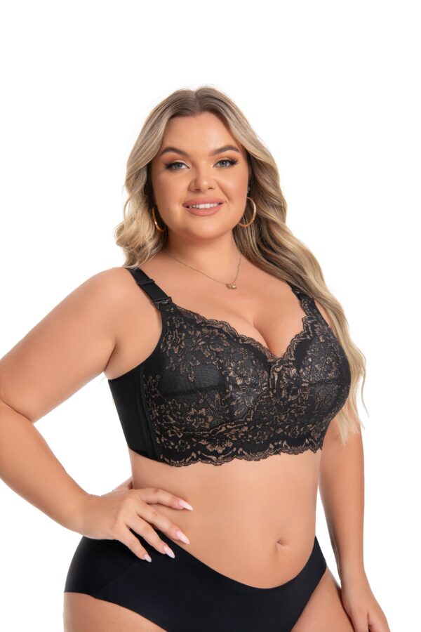 Stella Leah Women's Minimizer Lace Nursing Bra- Black.