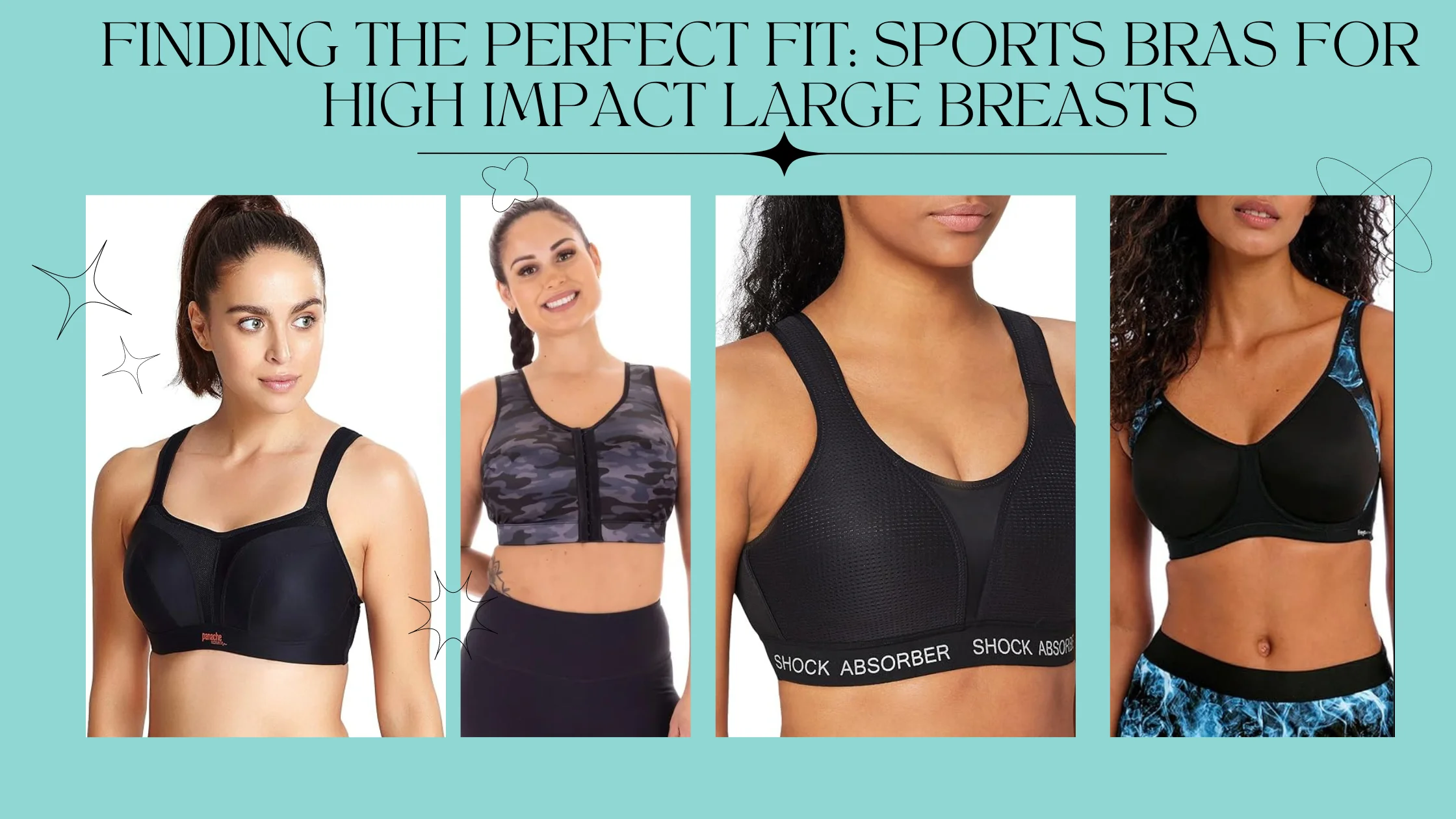 Sports bras for high impact activities