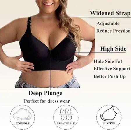 Plus Size Push Up Bras for Women Hide Back Fat Smoothing Bra - Image 3